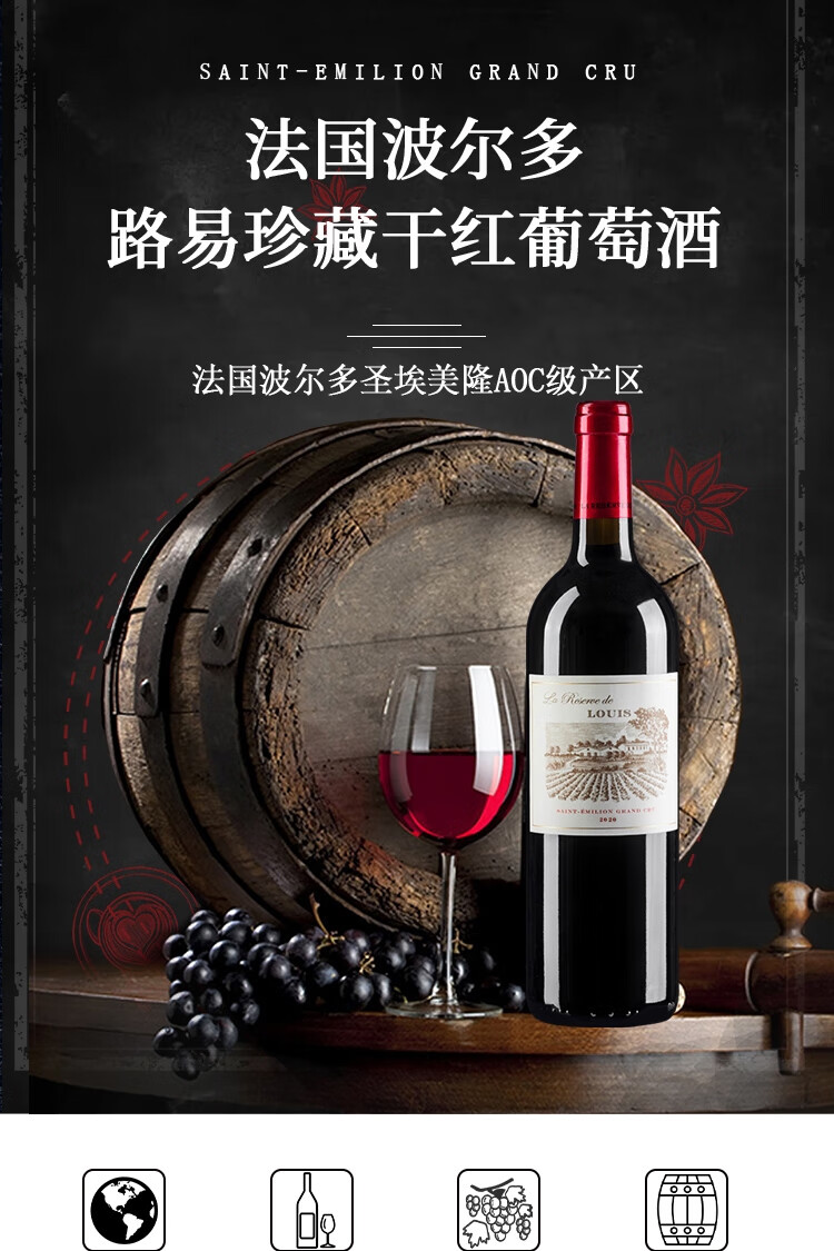 ·׳ǱCHATEAU LOUIS·ׯ԰ظɺѾ 2020 AOCԭƿ 750ml 2020